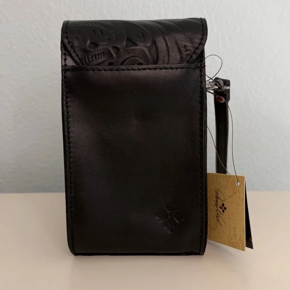 Patricia Nash Rivella Black Tooled Leather Crossbody Bag - Picture 4 of 6